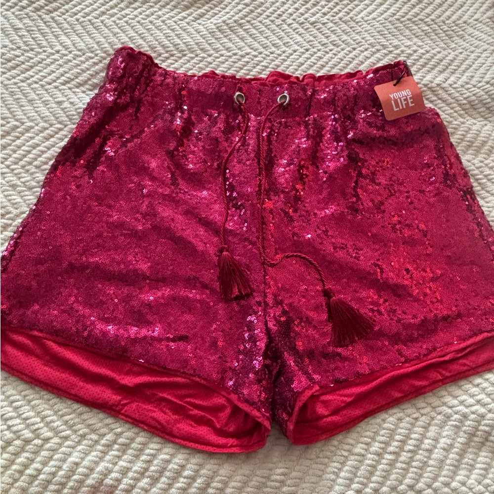 Sequined Shorts Women's XL New - Picture 7 of 10